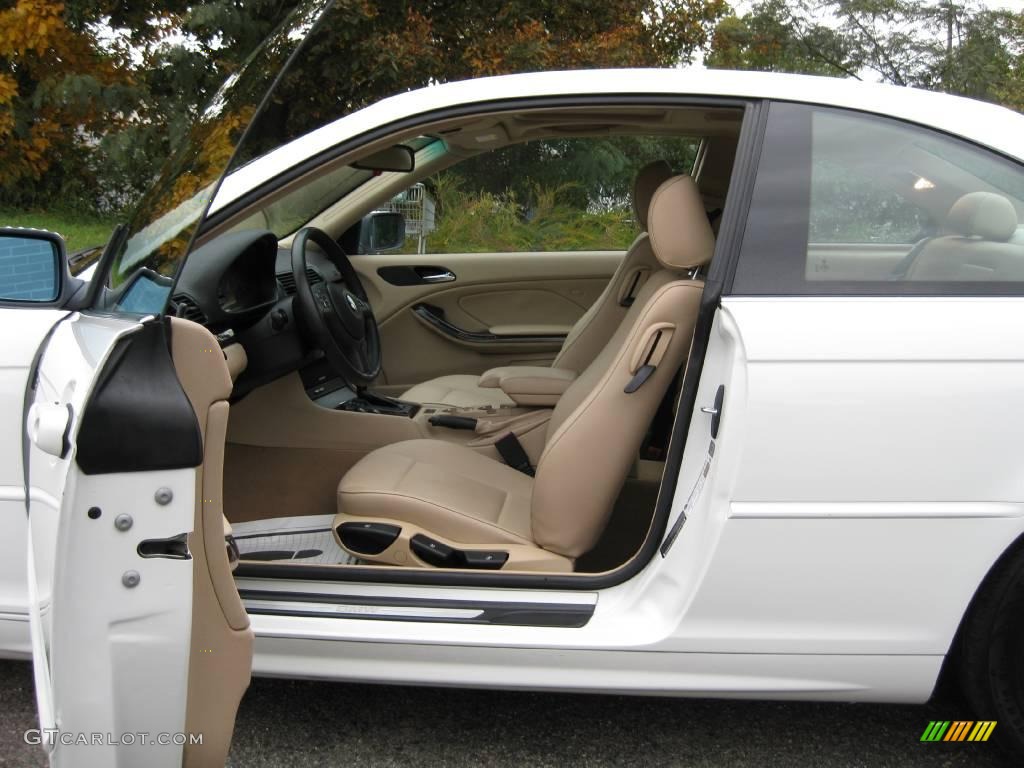 2005 3 Series 325i Coupe - Alpine White / Sand photo #14