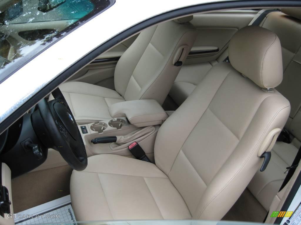 2005 3 Series 325i Coupe - Alpine White / Sand photo #16