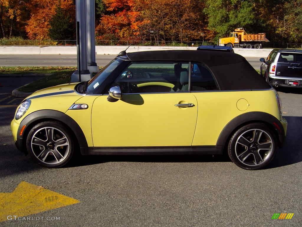 Interchange Yellow 2009 Mini Cooper S Convertible Exterior Photo #20475049