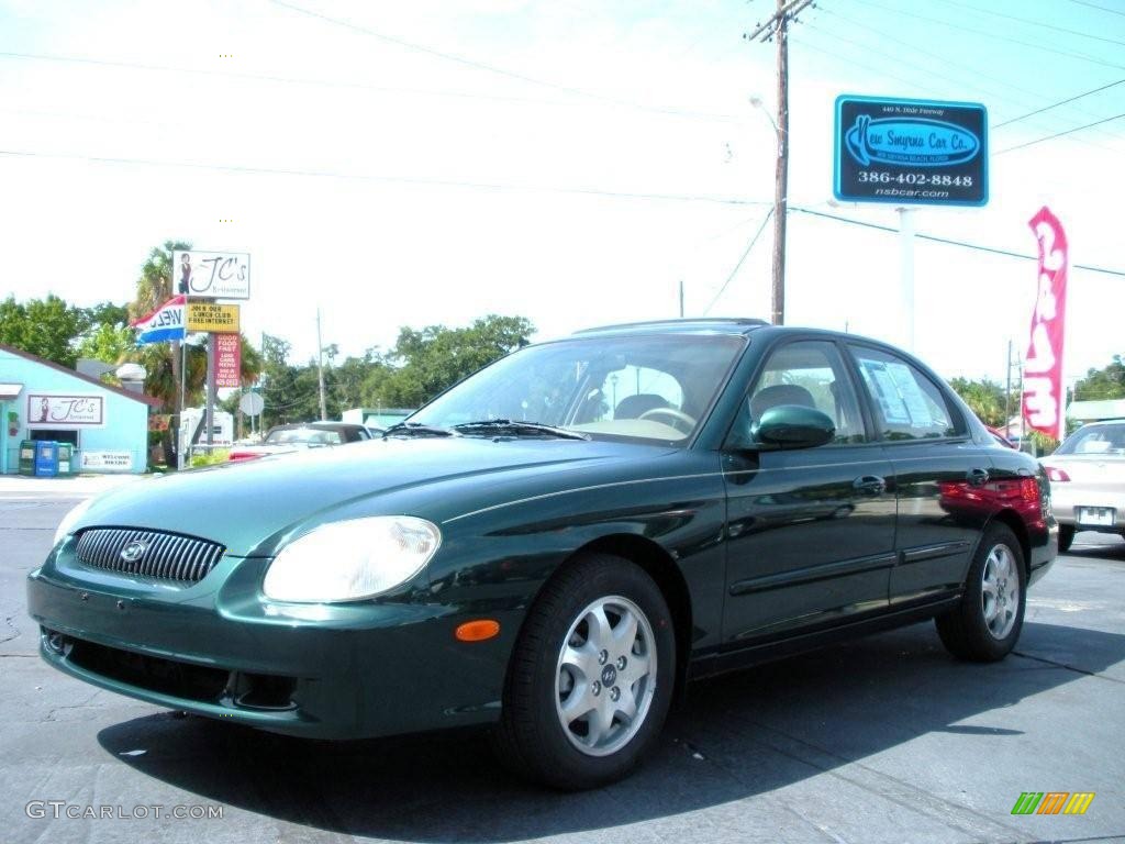 2001 Sonata GLS V6 - Cypress Green / Beige photo #1