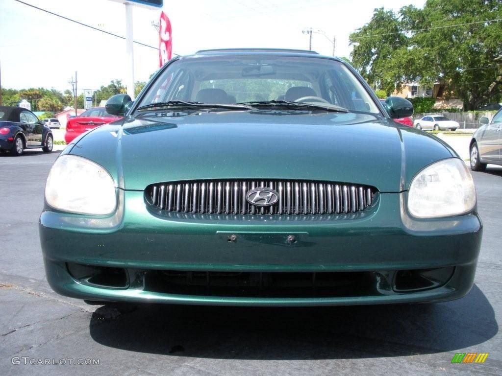 2001 Sonata GLS V6 - Cypress Green / Beige photo #2