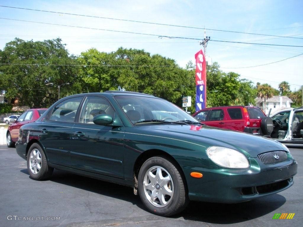 2001 Sonata GLS V6 - Cypress Green / Beige photo #3