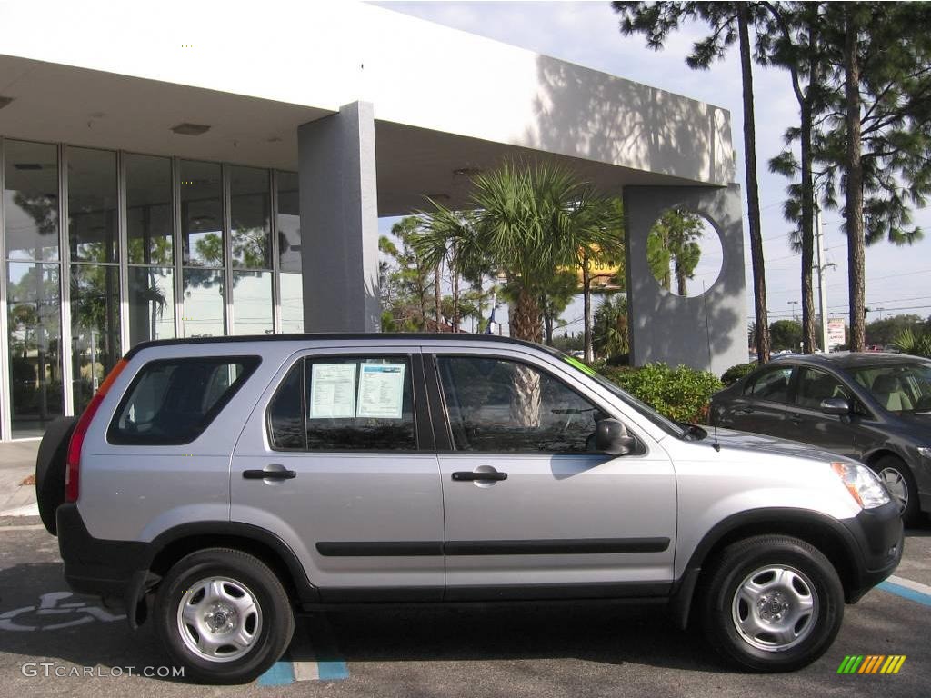 2002 CR-V LX - Satin Silver Metallic / Black photo #2