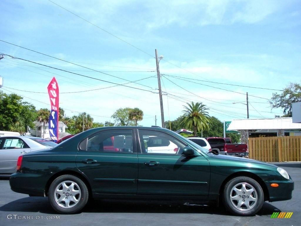 2001 Sonata GLS V6 - Cypress Green / Beige photo #4