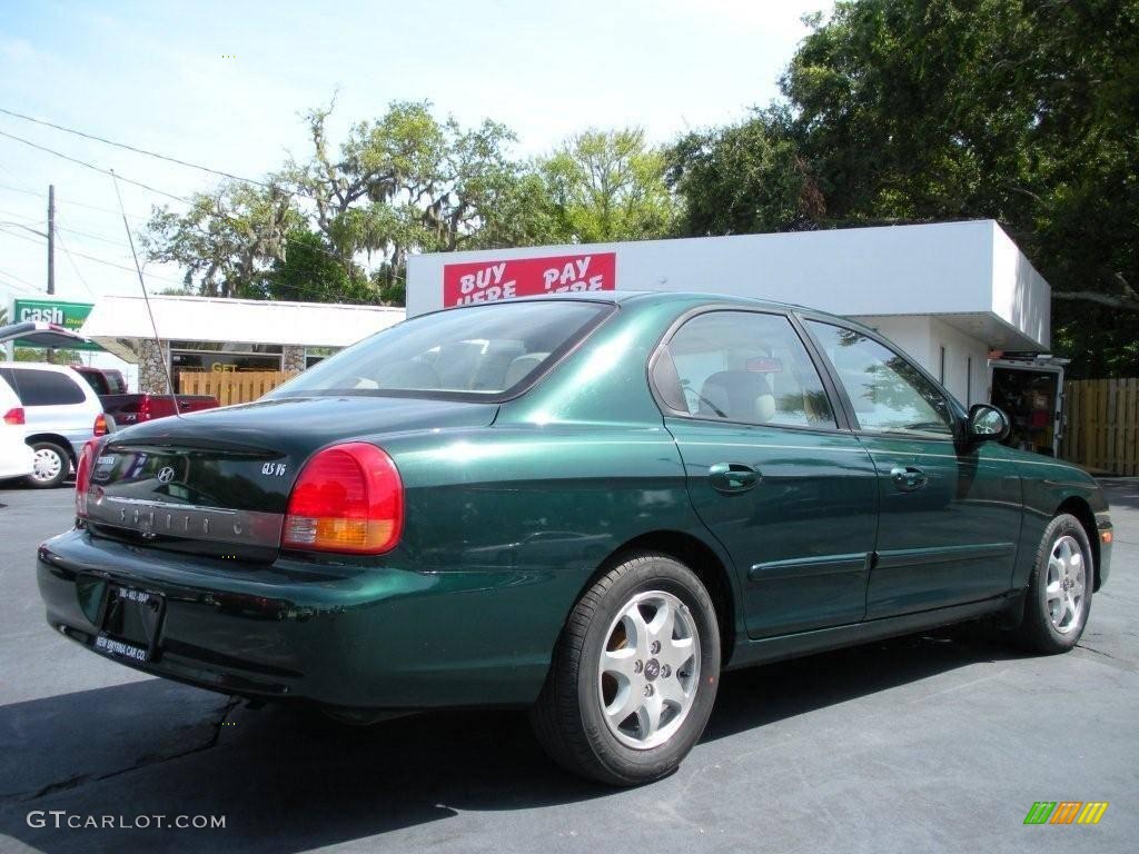 2001 Sonata GLS V6 - Cypress Green / Beige photo #5