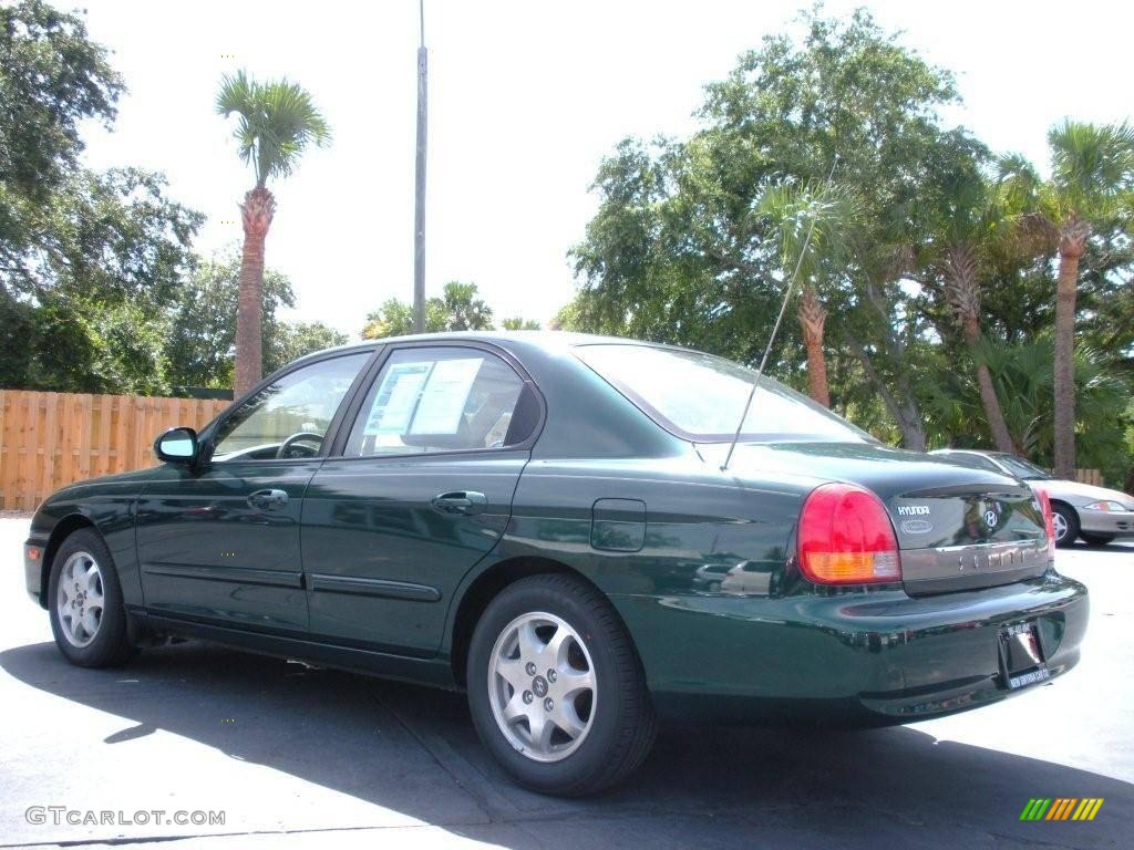 2001 Sonata GLS V6 - Cypress Green / Beige photo #7