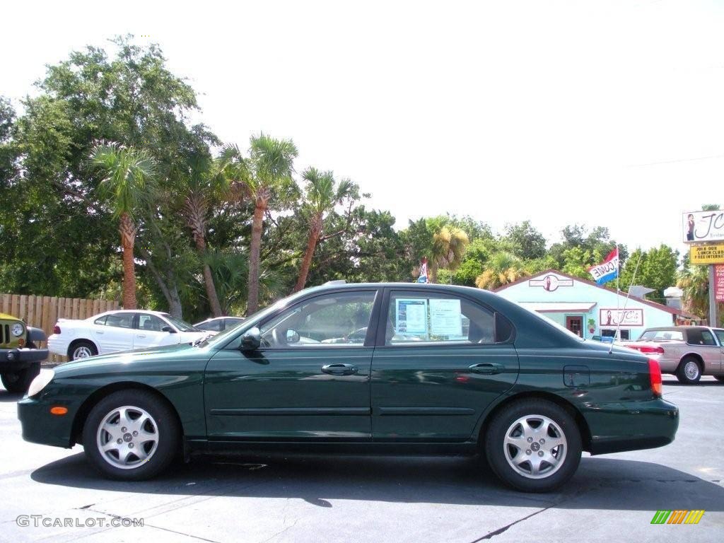 2001 Sonata GLS V6 - Cypress Green / Beige photo #8