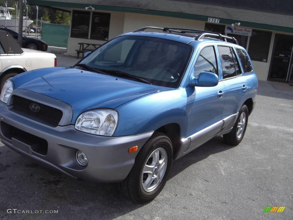 Arctic Blue Hyundai Santa Fe