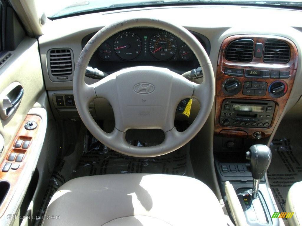 2001 Sonata GLS V6 - Cypress Green / Beige photo #18