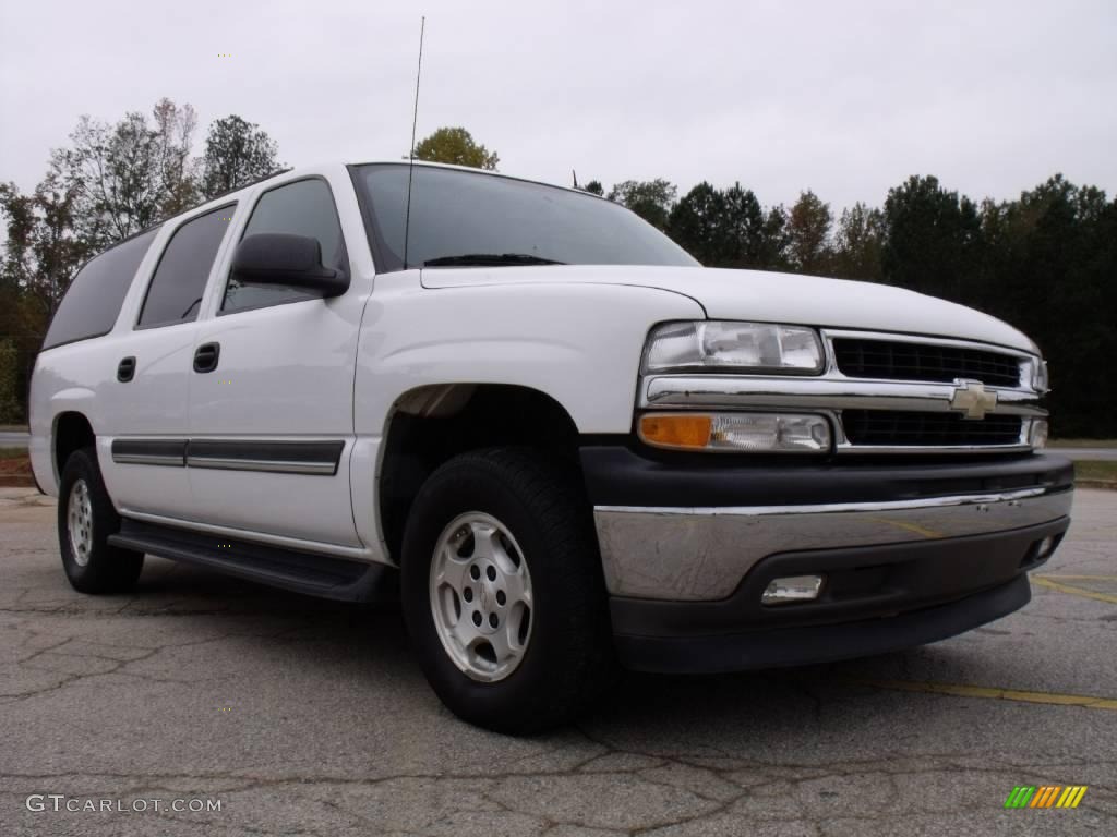 2005 Suburban 1500 LS - Summit White / Gray/Dark Charcoal photo #7