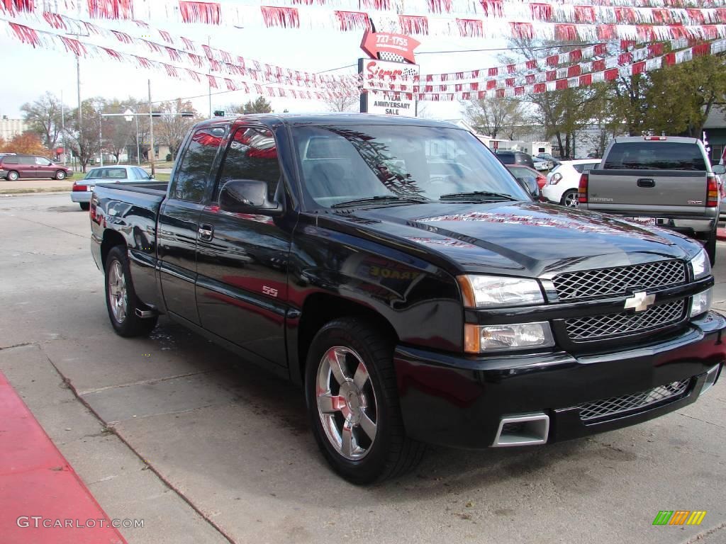 2004 Silverado 1500 SS Extended Cab AWD - Black / Dark Charcoal photo #4