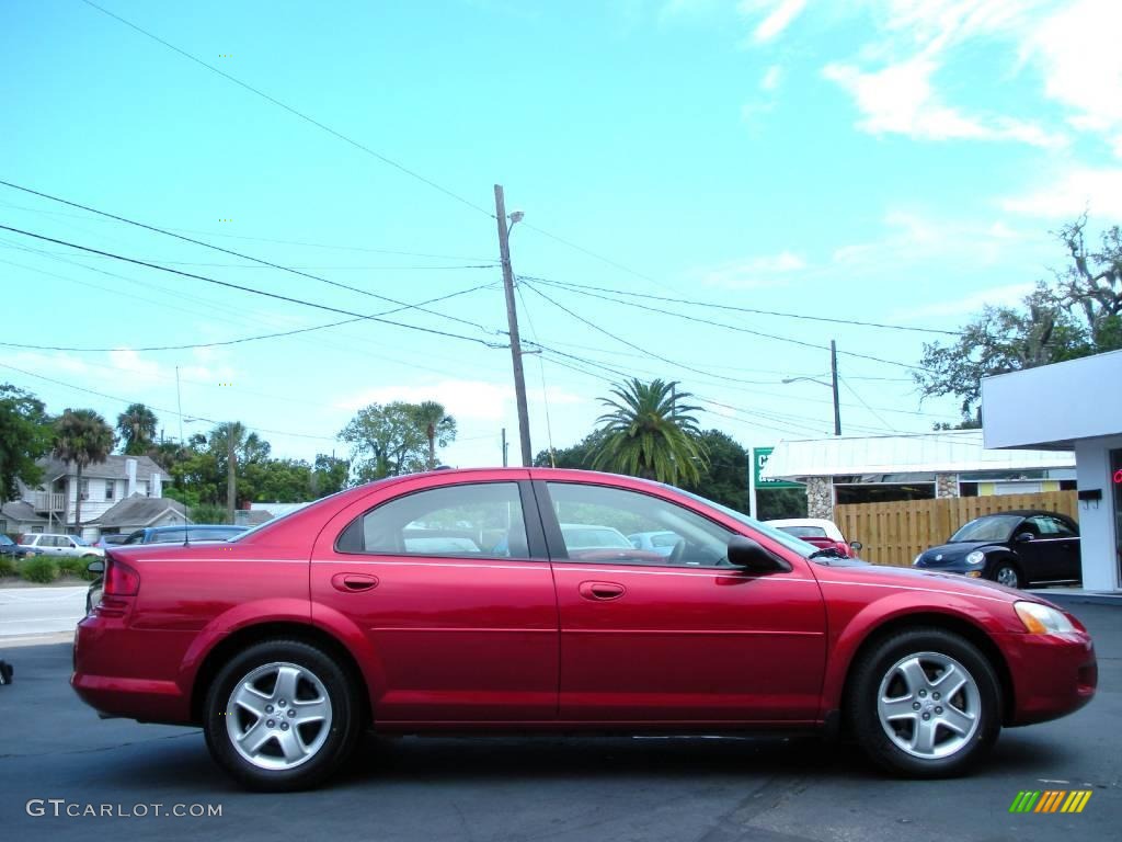 2003 Stratus SXT Sedan - Inferno Red Pearl / Dark Slate Gray photo #4