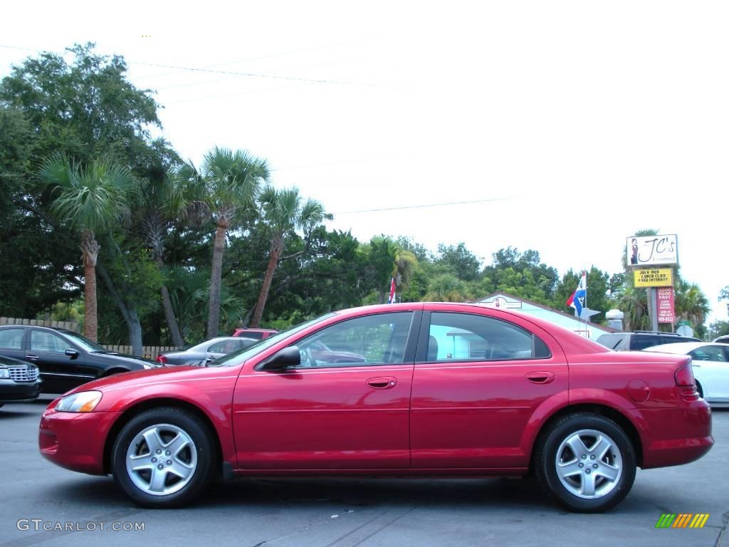2003 Stratus SXT Sedan - Inferno Red Pearl / Dark Slate Gray photo #8
