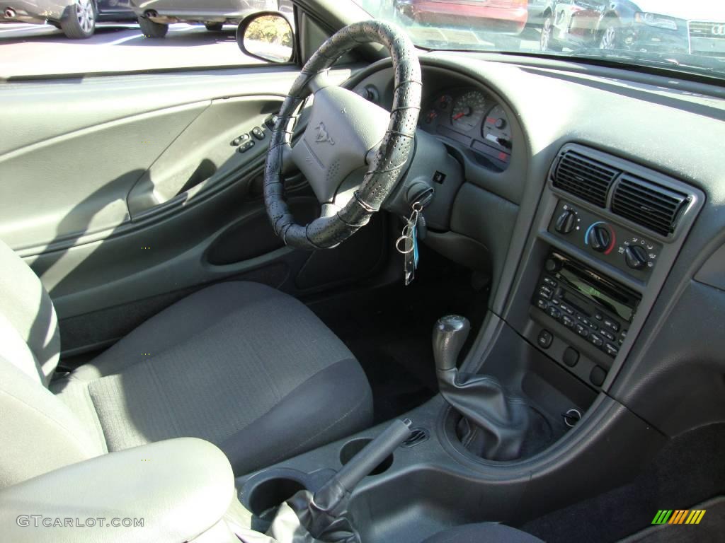 2002 Mustang V6 Coupe - Mineral Grey Metallic / Dark Charcoal photo #18