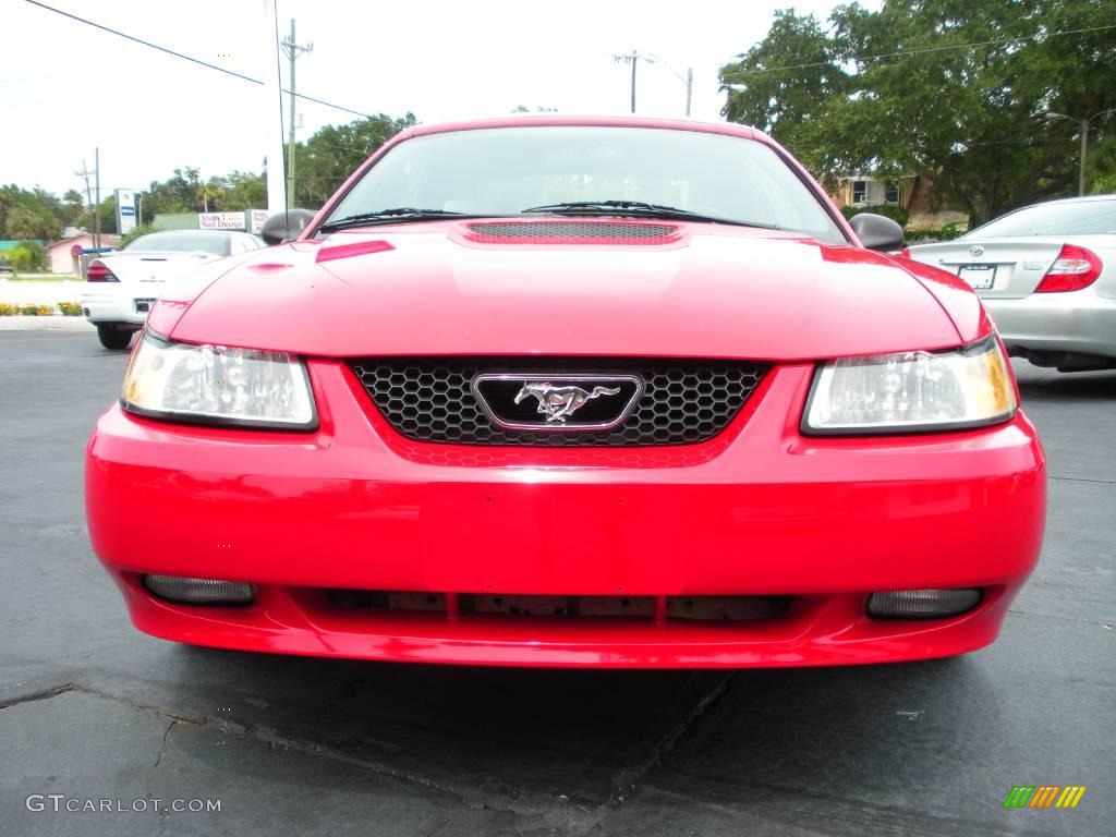 1999 Mustang GT Convertible - Rio Red / Oxford White photo #2