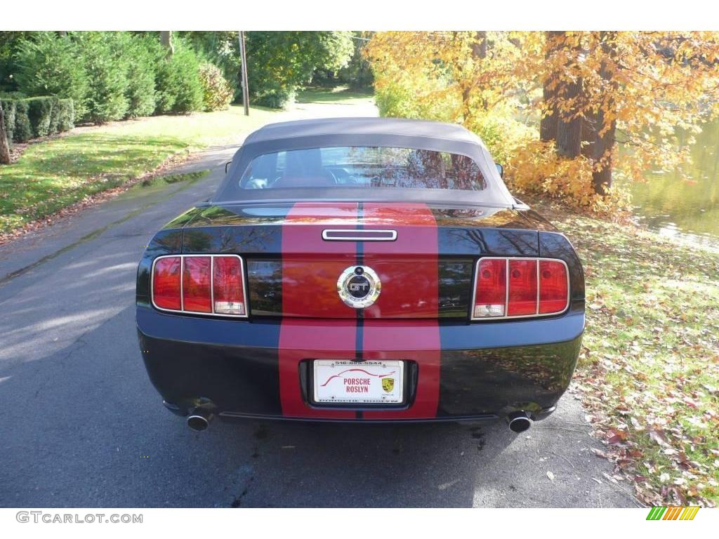 2006 Mustang GT Premium Convertible - Black / Red/Dark Charcoal photo #5