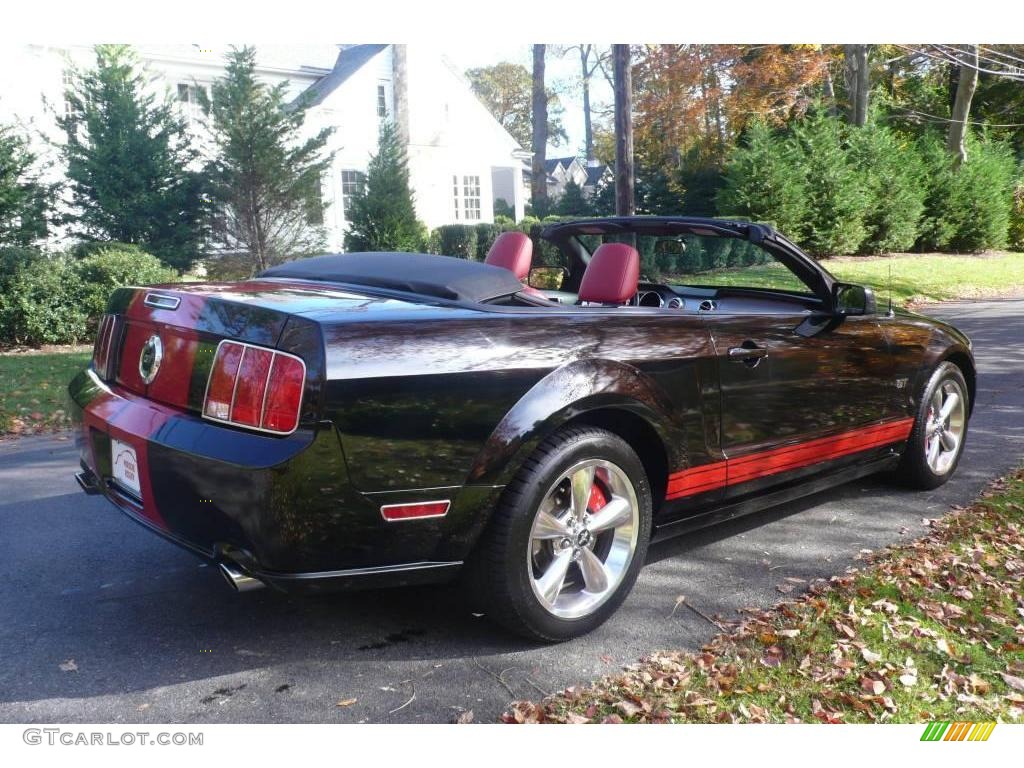 2006 Mustang GT Premium Convertible - Black / Red/Dark Charcoal photo #6