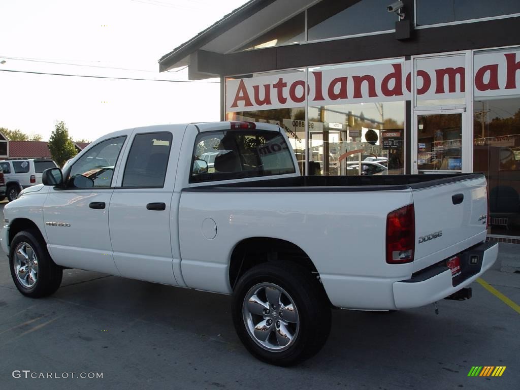 2003 Ram 1500 SLT Quad Cab 4x4 - Bright White / Dark Slate Gray photo #3