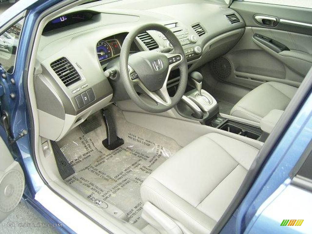 2010 Civic EX-L Sedan - Atomic Blue Metallic / Gray photo #28