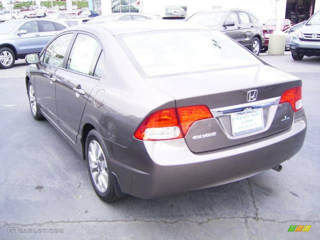 2010 Civic EX Sedan - Urban Titanium Metallic / Beige photo #2