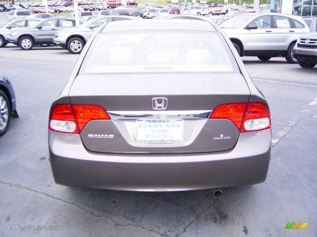 2010 Civic EX Sedan - Urban Titanium Metallic / Beige photo #3