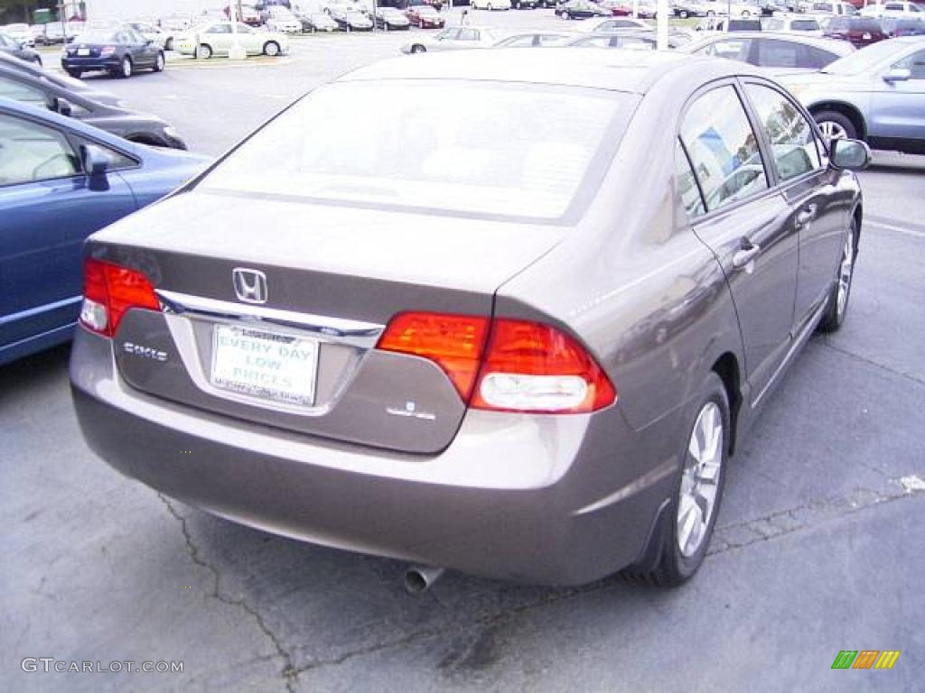 2010 Civic EX Sedan - Urban Titanium Metallic / Beige photo #4