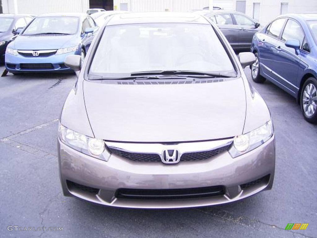 2010 Civic EX Sedan - Urban Titanium Metallic / Beige photo #6