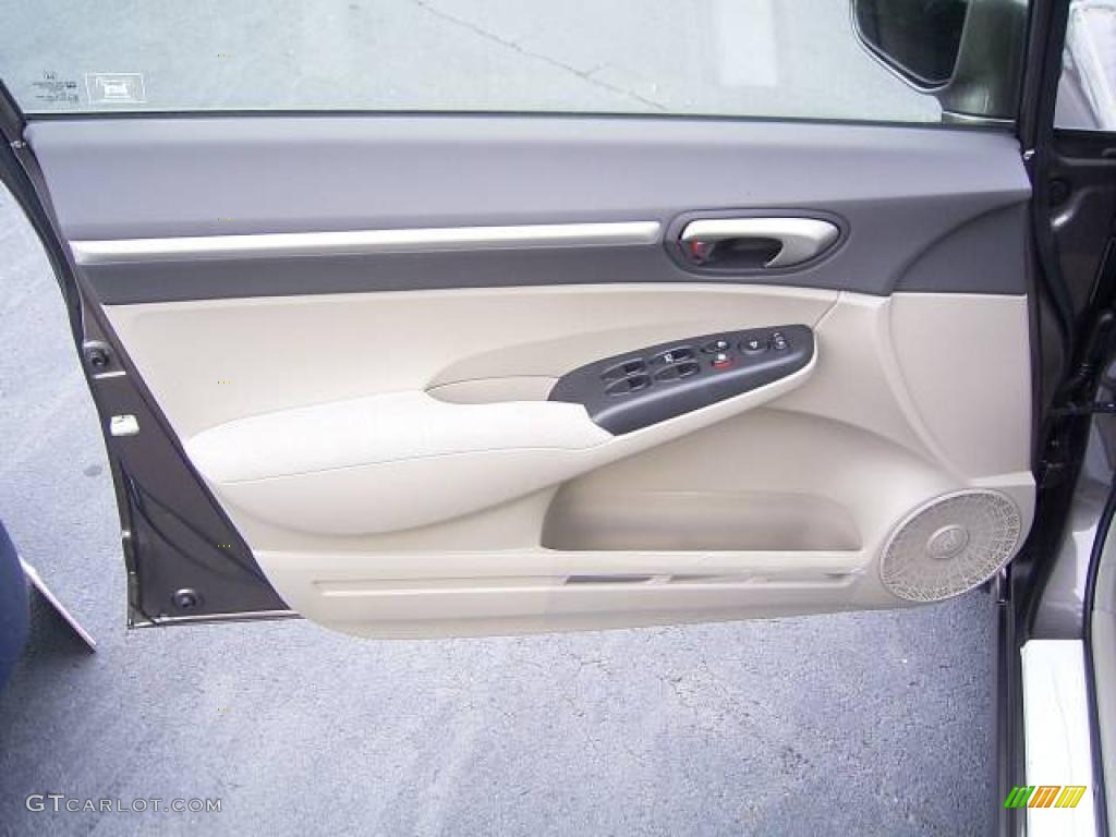 2010 Civic EX Sedan - Urban Titanium Metallic / Beige photo #8