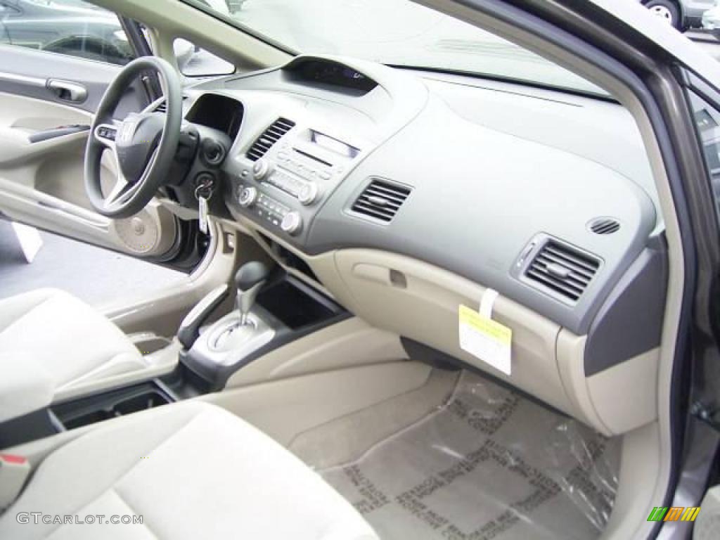 2010 Civic EX Sedan - Urban Titanium Metallic / Beige photo #16