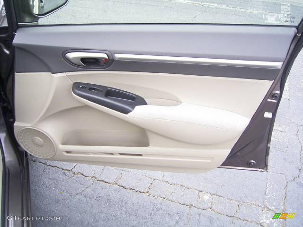 2010 Civic EX Sedan - Urban Titanium Metallic / Beige photo #17
