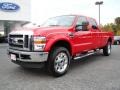 2010 Vermillion Red Ford F350 Super Duty Lariat Crew Cab 4x4  photo #6