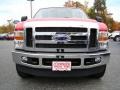 2010 Vermillion Red Ford F350 Super Duty Lariat Crew Cab 4x4  photo #7