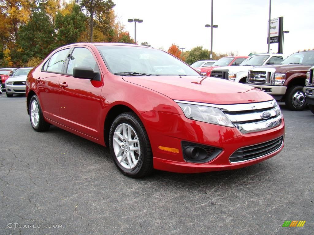 2010 Fusion S - Sangria Red Metallic / Medium Light Stone photo #1