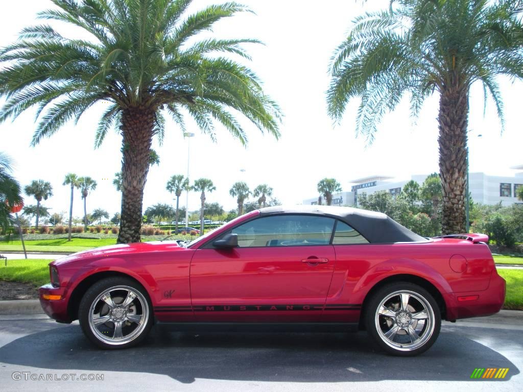2005 Mustang V6 Premium Convertible - Redfire Metallic / Dark Charcoal photo #1