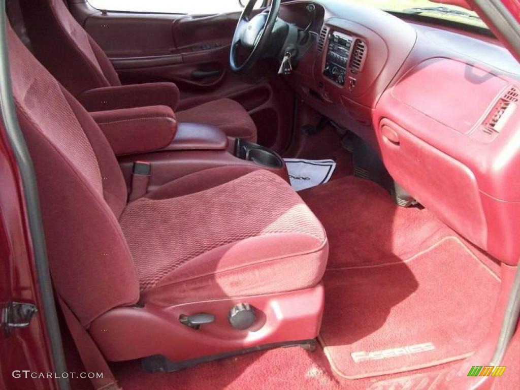 1997 F150 XLT Regular Cab - Dark Toreador Red Metallic / Cordovan photo #11