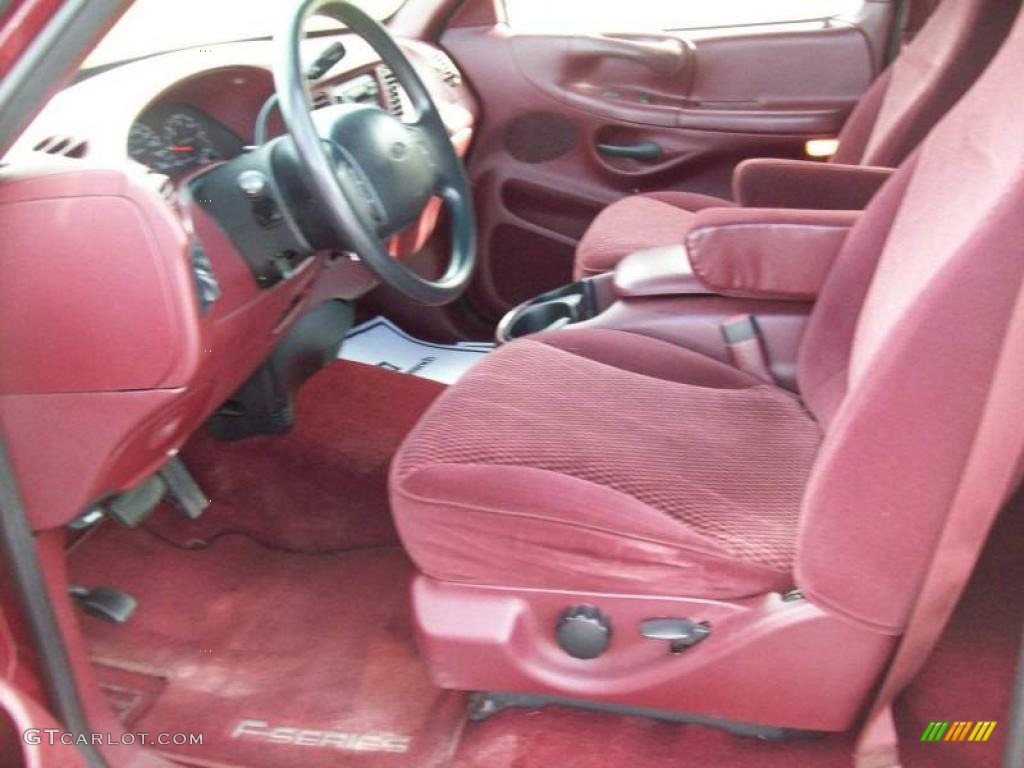 1997 F150 XLT Regular Cab - Dark Toreador Red Metallic / Cordovan photo #12