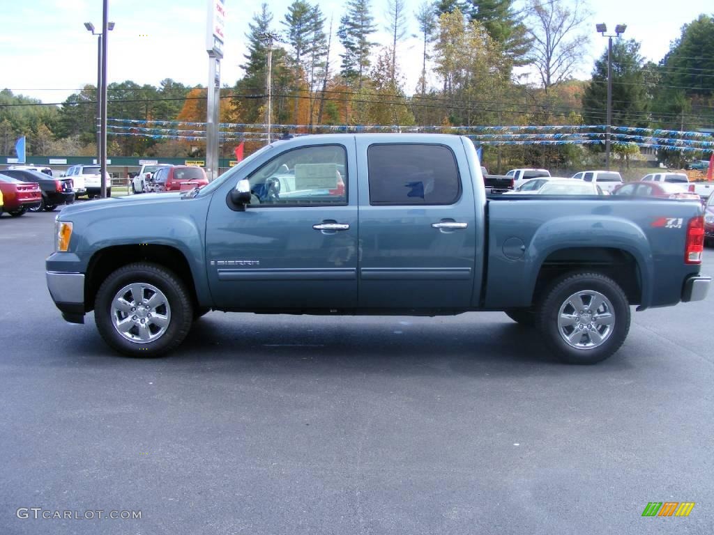 2009 Sierra 1500 SLT Crew Cab 4x4 - Stealth Gray Metallic / Dark Titanium/Light Titanium photo #5