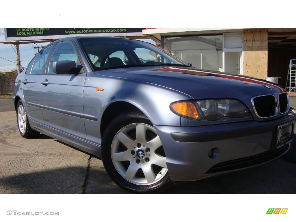 2003 3 Series 325i Sedan - Steel Blue Metallic / Grey photo #2