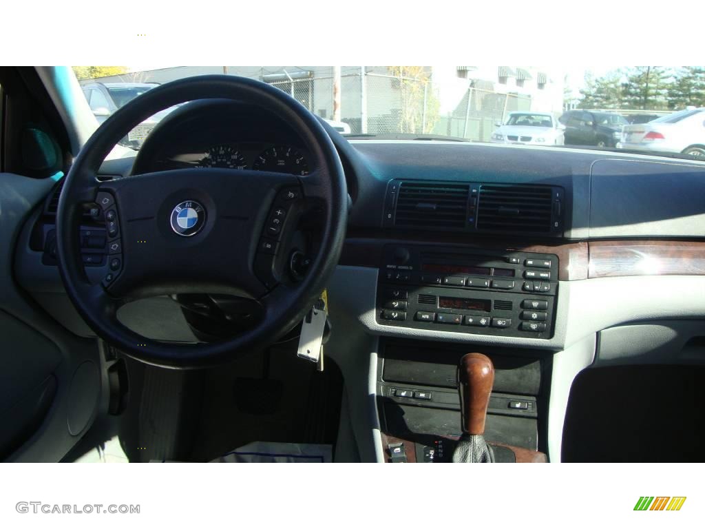 2003 3 Series 325i Sedan - Steel Blue Metallic / Grey photo #14