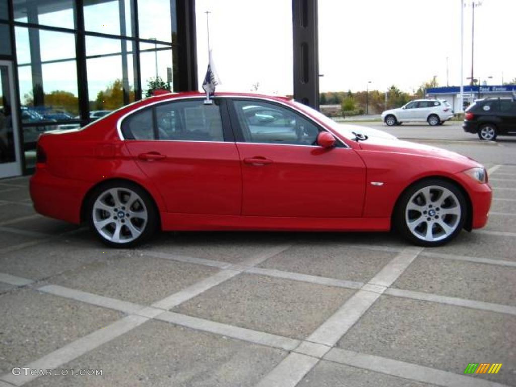 2006 3 Series 330i Sedan - Electric Red / Beige Dakota Leather photo #9