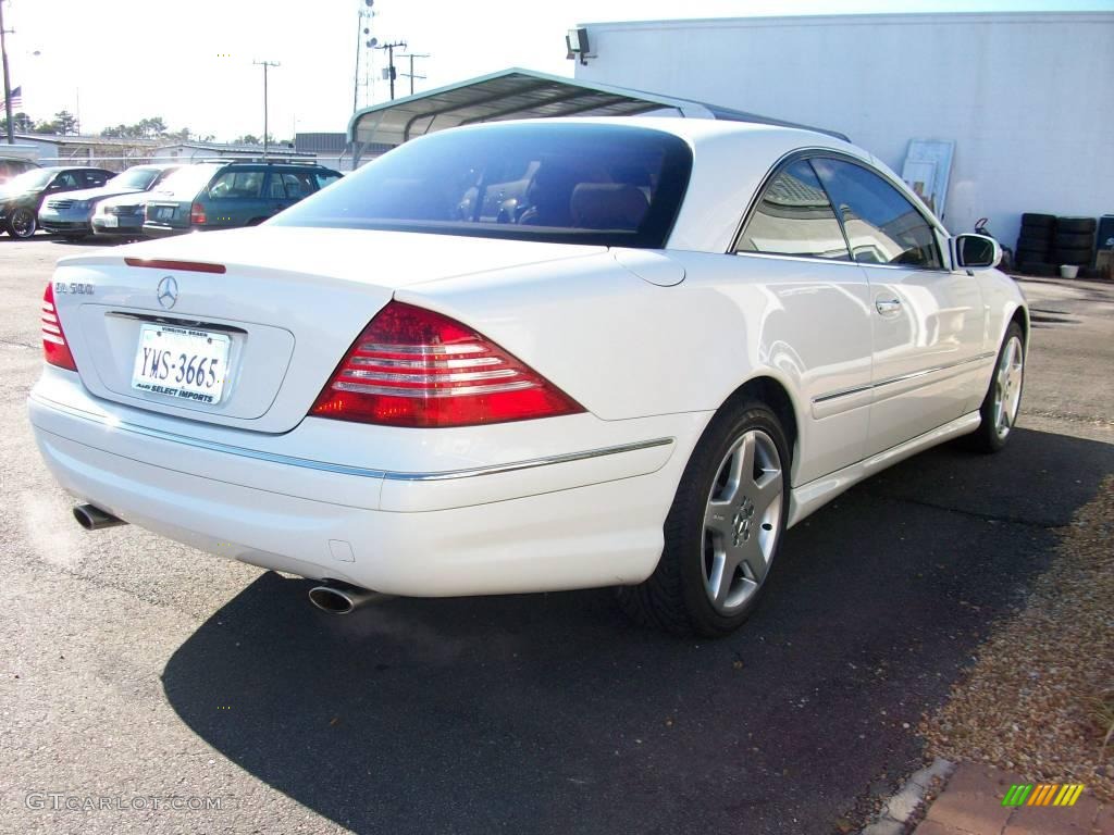 2003 CL 500 - Alabaster White / Java Beige photo #6
