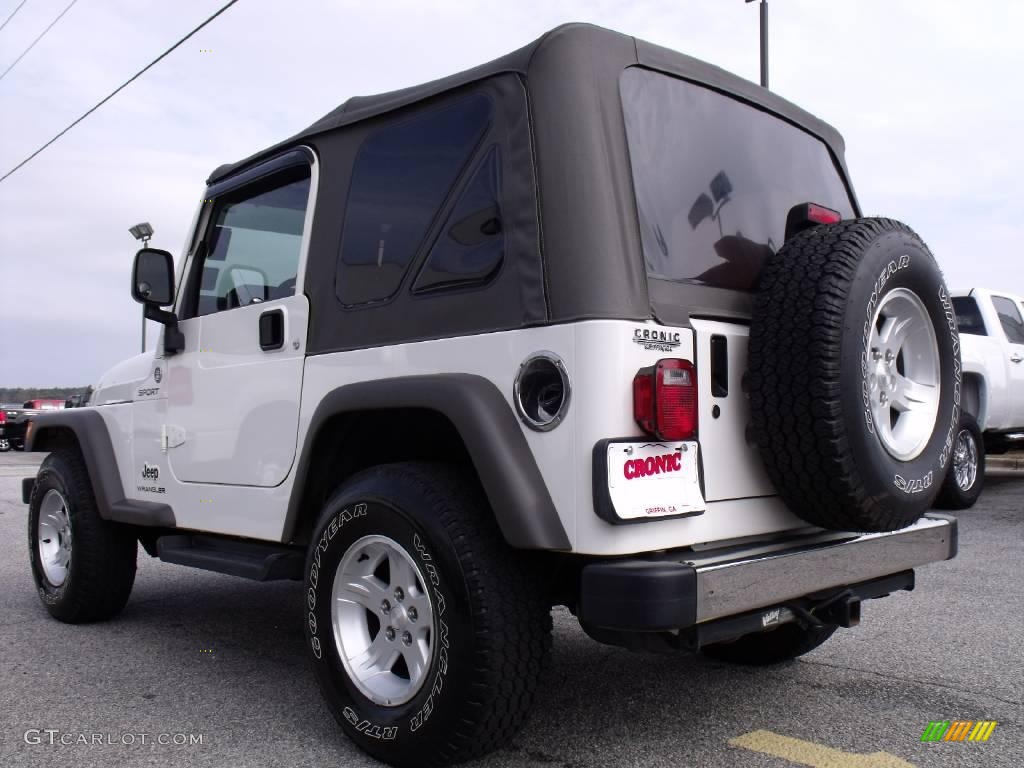 2006 Wrangler Sport 4x4 - Stone White / Khaki photo #6