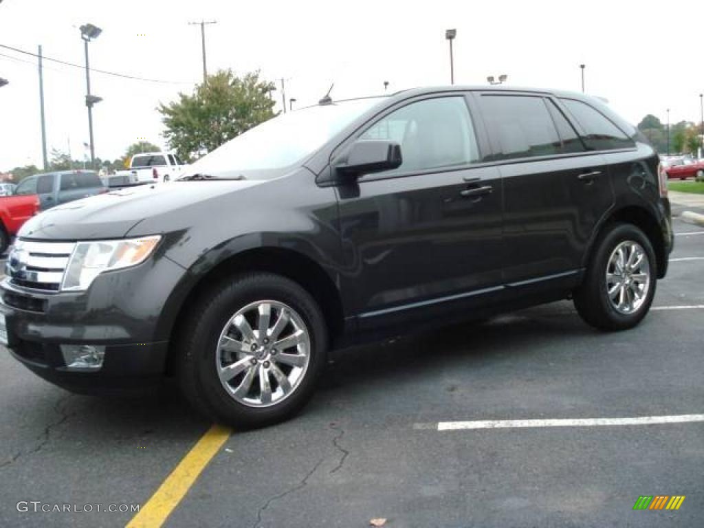 2007 Edge SEL Plus AWD - Carbon Metallic / Medium Light Stone photo #2