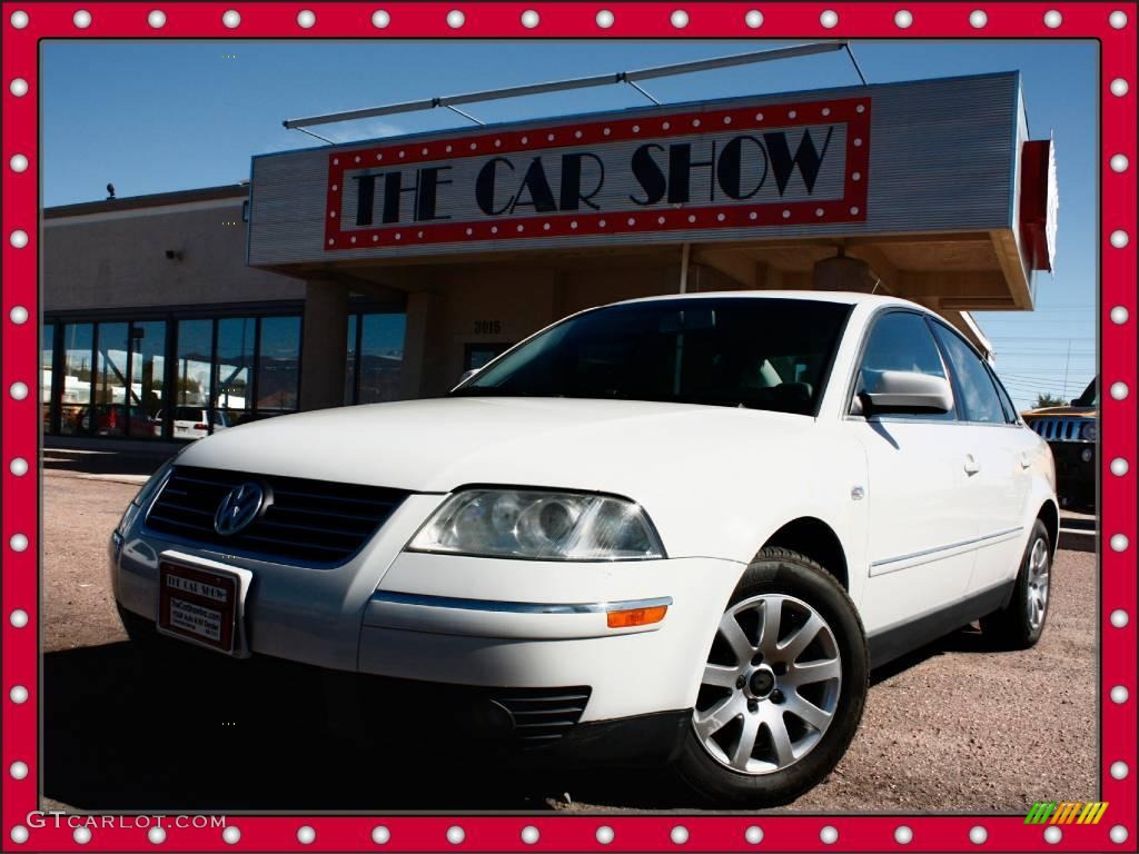 2002 Passat GLS Sedan - Candy White / Grey photo #1