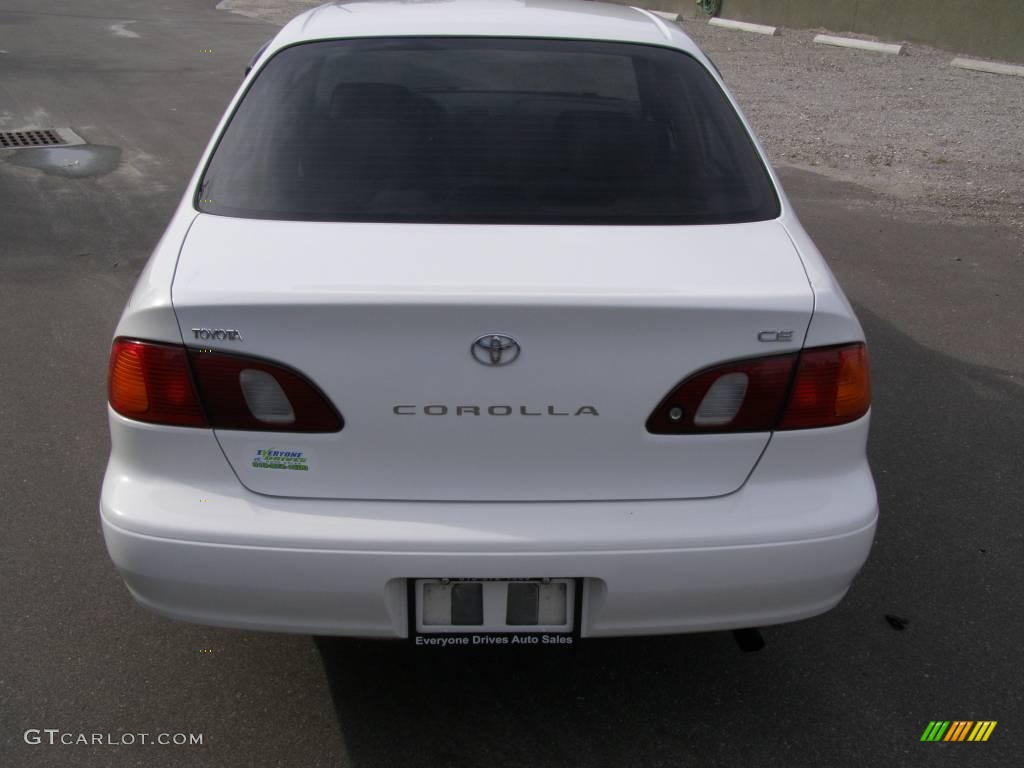 1999 Corolla CE - Super White / Light Charcoal photo #3