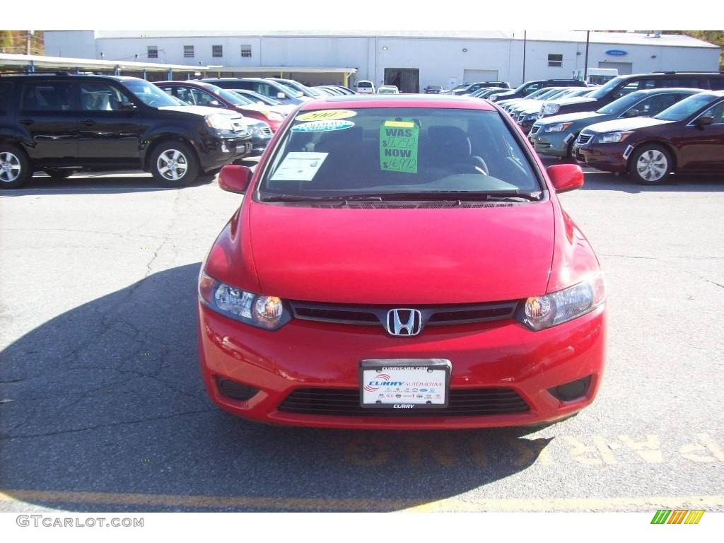 2007 Civic EX Coupe - Rallye Red / Black photo #3