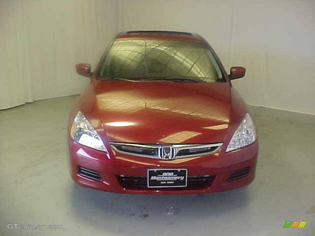 2007 Accord EX-L V6 Sedan - Moroccan Red Pearl / Gray photo #2