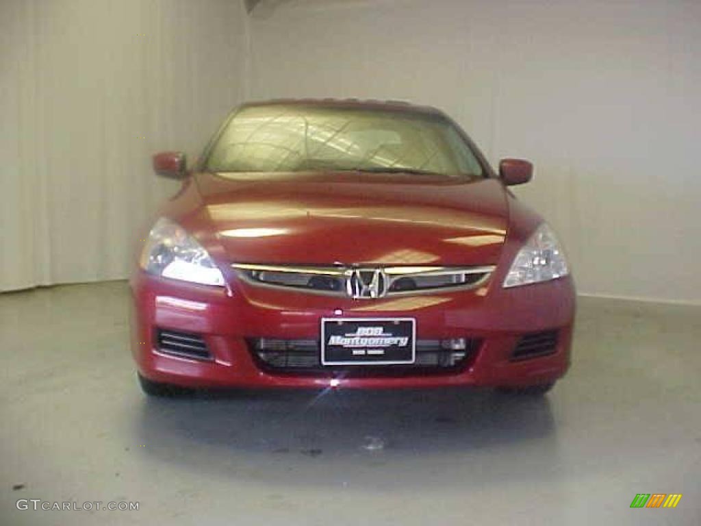 2007 Accord EX-L V6 Sedan - Moroccan Red Pearl / Gray photo #3