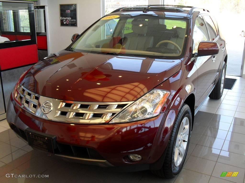 2005 Murano SL AWD - Merlot Metallic / Cafe Latte photo #1