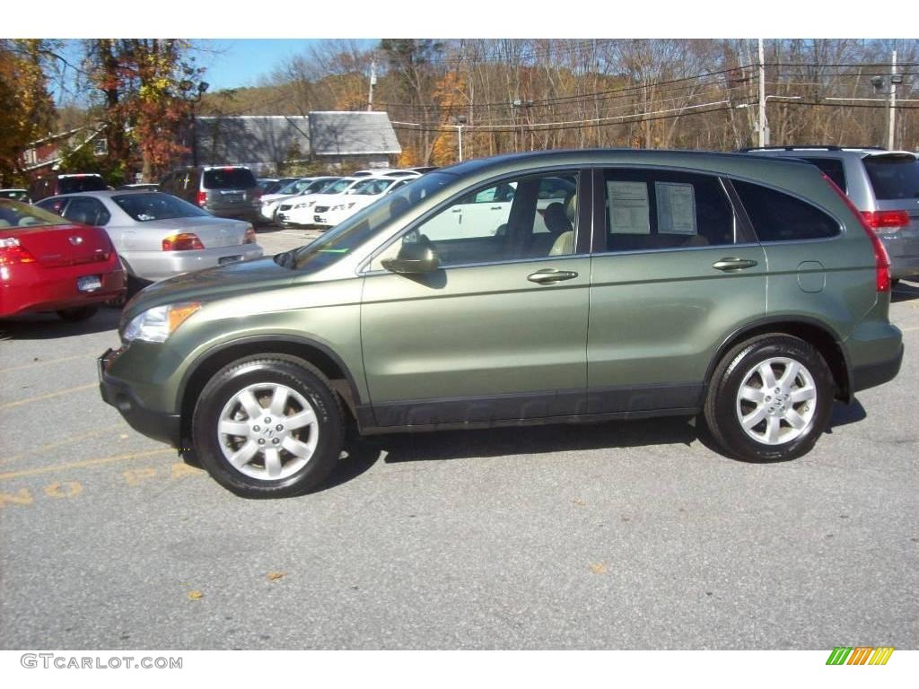 2007 CR-V EX-L 4WD - Green Tea Metallic / Ivory photo #19